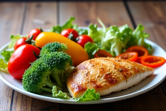 Plato colorido con verduras frescas